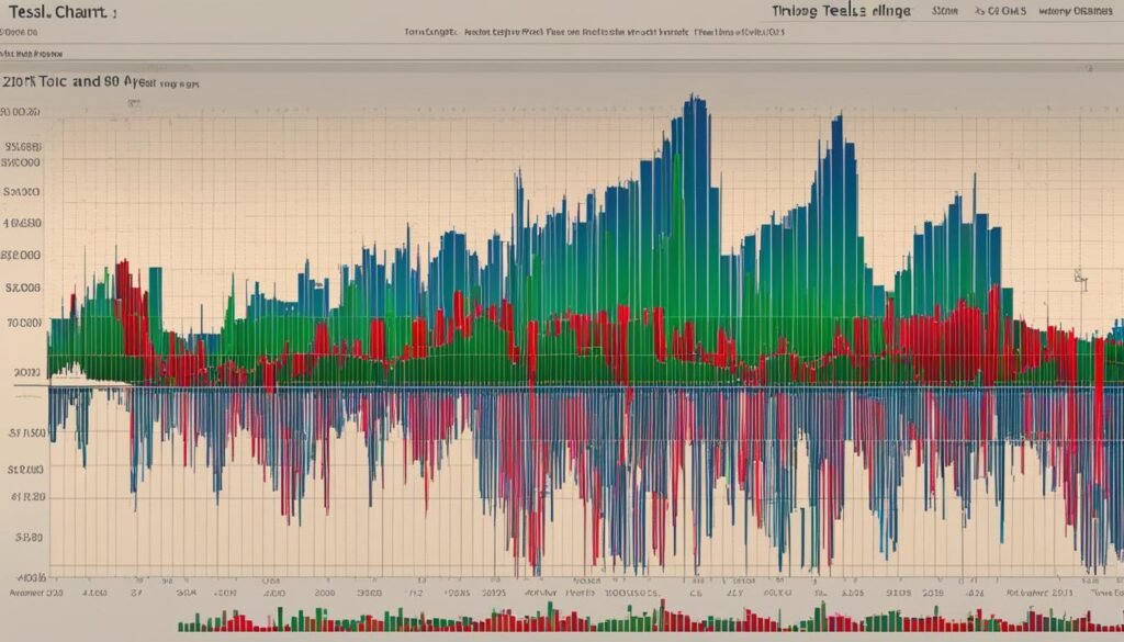 Tesla stock price chart